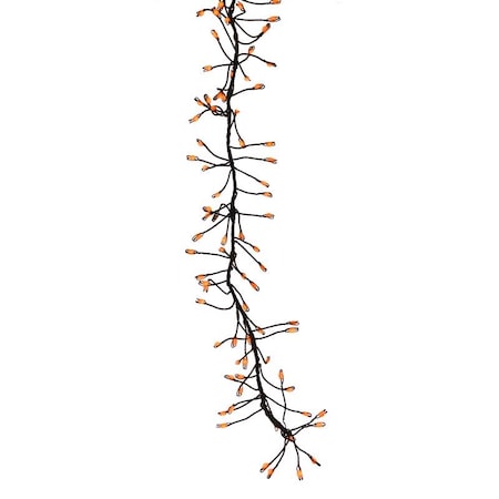 Celebrations Celebrations Orange 250 ct 3 in. LED Prelit Connectable Big Seed Cluster Halloween Lights BSCCX250ORA